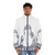 Boy wearing a puffer jacket featuring the Sminem meme character - men front