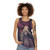 Desaturated unisex tank top featuring Ranni and Blaidd from Elden Ring - women
