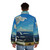 Book To Birds Vintage Fantasy Surreal Print Puffer Jacket - men back