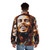 Bob Marley artwork puffer jacket featuring the legendary reggae musician - men back