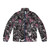 Bloody Hell Beef Puffer Jacket with pink and red colors, featuring a skull and cutlery design