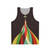 Kaleidoscope Unisex Tank Top with Vintage Rocket Blast Off Design