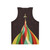 Kaleidoscope Unisex Tank Top with Vintage Rocket Blast Off Design - Back