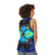 Kaleidoscope abstract pattern unisex tank top - women back