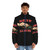 Black and Red Lavish D Puffer Jacket - men front