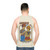 Rainy day fun unisex tank top with vintage retro style - men back