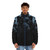 Black Panther Puffer Jacket featuring a bold and vibrant design - men front
