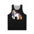 Retro rainbow unicorn unisex tank top