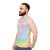 Colorful rainbow tie dye unisex tank top - men side