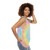 Colorful rainbow tie dye unisex tank top - women side