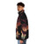 Mystical deer puffer jacket with nature-inspired design - men side left