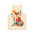 Colorful rainbow fox unisex tank top design - Back