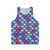 Unisex tank top with rainbow fish scales graphic