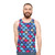 Unisex tank top with rainbow fish scales graphic - men