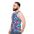 Unisex tank top with rainbow fish scales graphic - men side