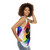 Vibrant rainbow dog paw print unisex tank top - women side
