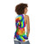 Colorful poodle unisex tank top - women back