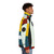 Bauhaus-inspired puffer jacket in bold primary colors - men side right