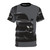 Black T-shirt with racing stripes and automotive design