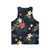 Tropical floral pattern unisex tank top - Back