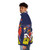 Battle Of The Planets anime-inspired puffer jacket with sci-fi design - men side left