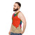 Unisex 70s-style rainbow tank top - men side