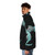 Mystic Spirit Lightning Dragon Puffer Jacket with cool scribble design - men side left