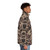Batik 005 Puffer Jacket featuring a traditional bird and floral design - men side right