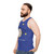 Unisex tank top with night sky and rhythmic beats design - men side