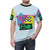 Retro 80s cafe inspired t-shirt with time travel and vintage logo design - men front