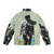 Banksy astronaut with shopping bags puffer jacket - Back