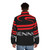 Ayrton Senna Puffer Jacket with Formula 1 Racing Logo - men back