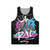 1980s unisex tank top with retro dance music design