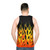 Racing Flames Unisex Tank Top - men back