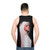 Colorful unisex tank top with modern graphic design - men back