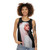 Colorful unisex tank top with modern graphic design - women