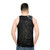 Unisex science fiction tank top featuring "The Player of Games" design - men back