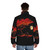 Autumn Moon Puffer Jacket with astronaut and space imagery - men back