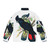 Black Cockatoo Puffer Jacket with Australian Native Bird Design - Back