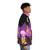 Puffer jacket featuring a spooky paranormal ghost and skeleton design - men side right