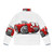 Austin Healey Sprite Caricature Red Puffer Jacket - Back