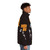 Vintage-inspired 1980s puffer jacket with an Australian rock band graphic t-shirt print - men side right