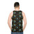 Vibrant Dan Flashes pattern unisex tank top - men back