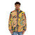 Vintage Mysterious Suspense 1 Puffer Jacket featuring classic comic book inspired design - men front