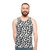 Dalmatian pattern unisex tank top with abstract textured design - men