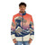 Shiba Inu puffer jacket with the iconic Great Wave off Kanagawa design - men front