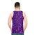 Purple glitter confetti unisex tank top - men back
