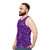 Purple glitter confetti unisex tank top - men side