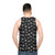 D20 dice set pattern white unisex tank top - men back