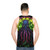 Unisex tank top featuring a fantasy horror inspired design of a Mindflayer - men back